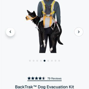 RuffWear BackTrak Dog Evacuation Kit - Black and Yellow